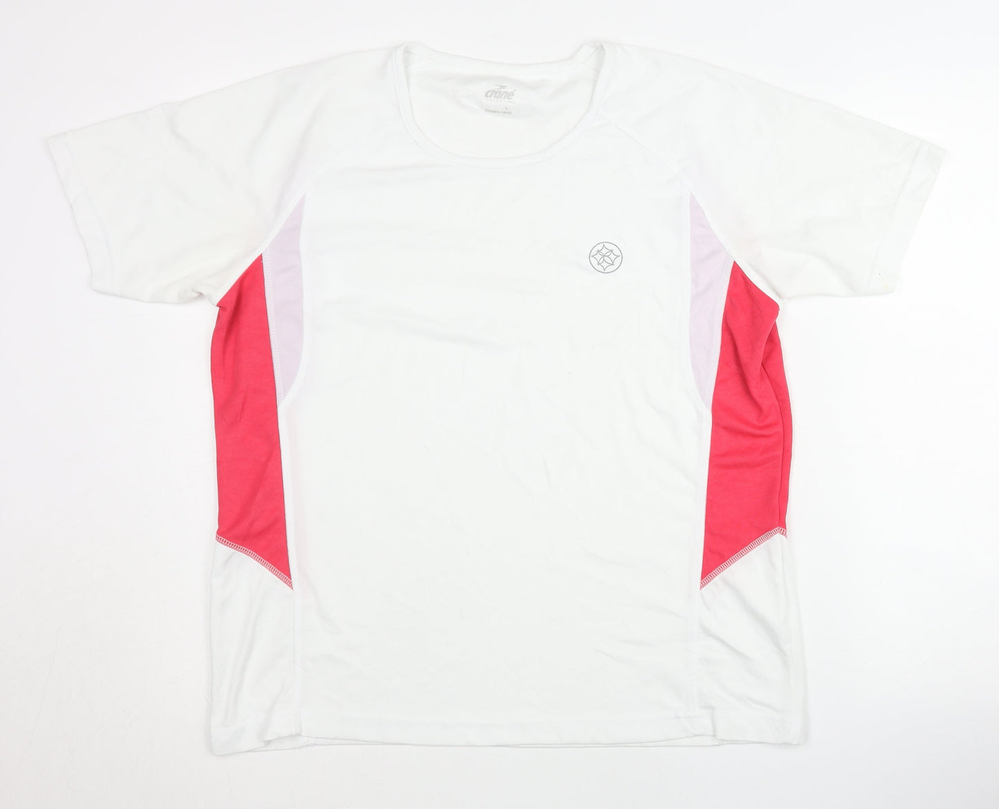 Crane Men's White L Basic T-Shirt for Gym