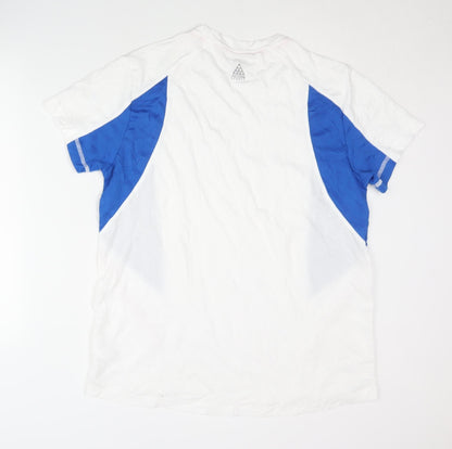 Crivit Men's XL White Blue Colourblock T-Shirt