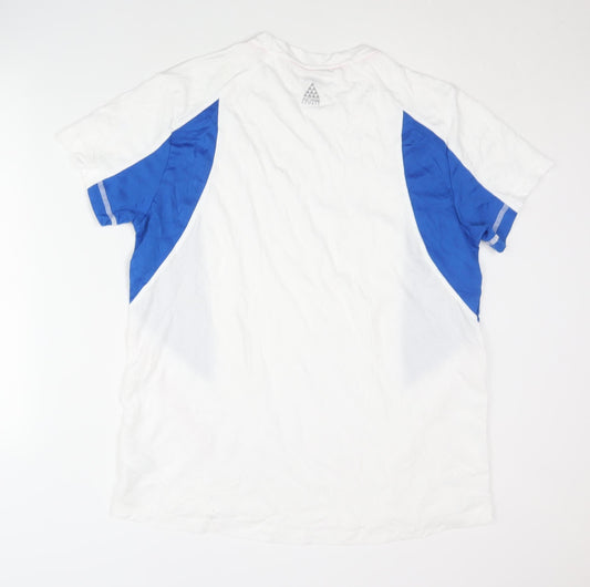 Crivit Men's XL White Blue Colourblock T-Shirt