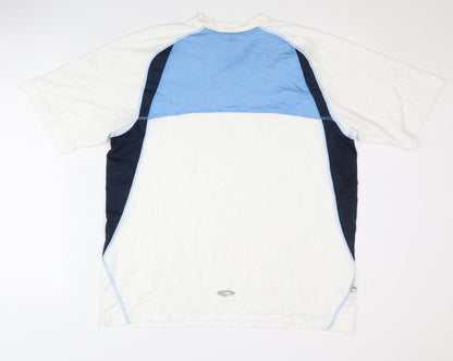 Crane Men's White V-Neck Activewear Top L