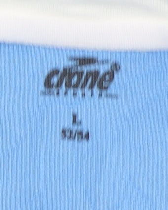 Crane Men's White V-Neck Activewear Top L