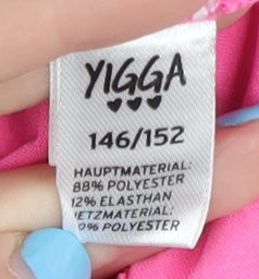 Yigga Girls Pink Athletic T-Shirt, Size 18, Lightweight & Breathable