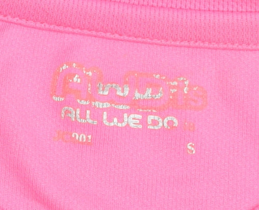 Awdis Men's Pink Graphic T-Shirt, Size S, Water Sports