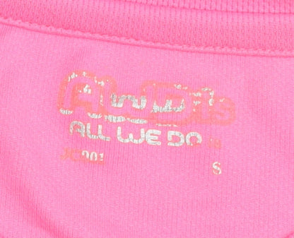 Awdis Men's Pink Graphic T-Shirt, Size S, Water Sports