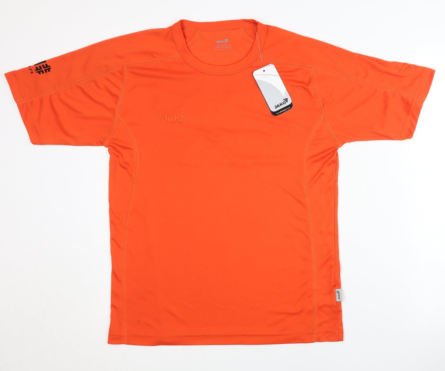 Jako Men's Orange T-Shirt, S, Crew Neck, Activewear