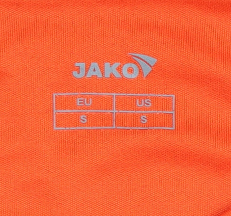 Jako Men's Orange T-Shirt, S, Crew Neck, Activewear