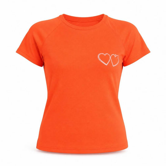 Womens UK Size S US Basic Orange  T-Shirt