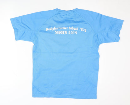 Spiro Men’s Blue Handball T-Shirt, Size S, Quick Dry Activewear