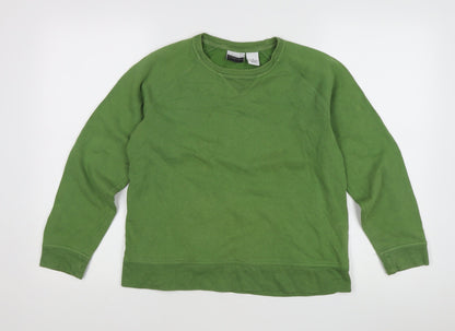 Kim Rogers Women's Green Crew Neck Pullover Sweatshirt S
