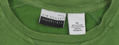 Kim Rogers Women's Green Crew Neck Pullover Sweatshirt S