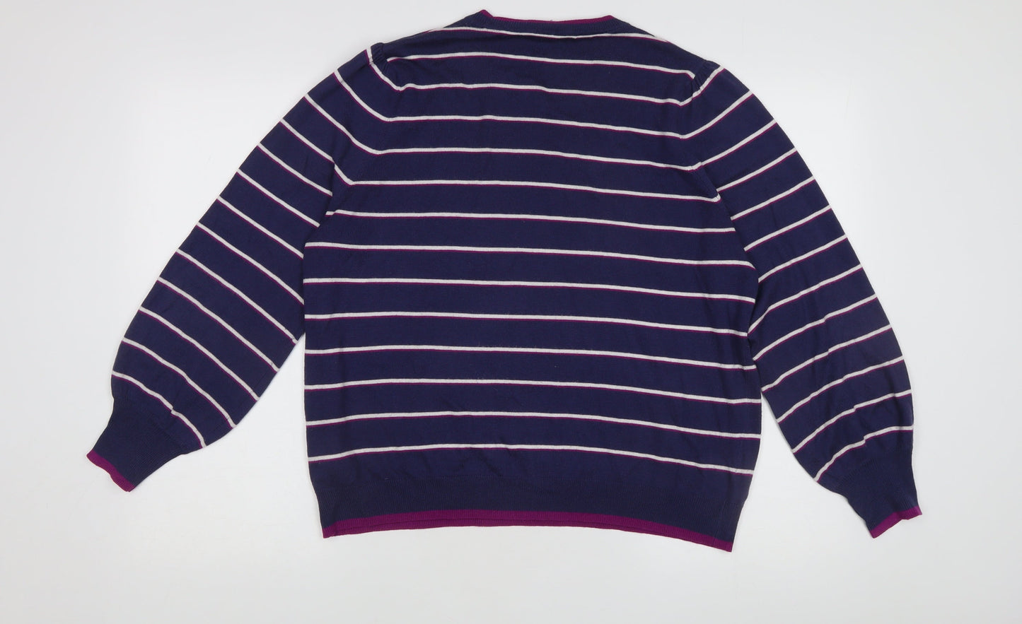 Next Men's Multicoloured Striped Pullover Jumper L