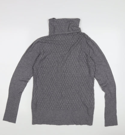 Passioni Women's Grey Roll Neck Pullover Jumper S
