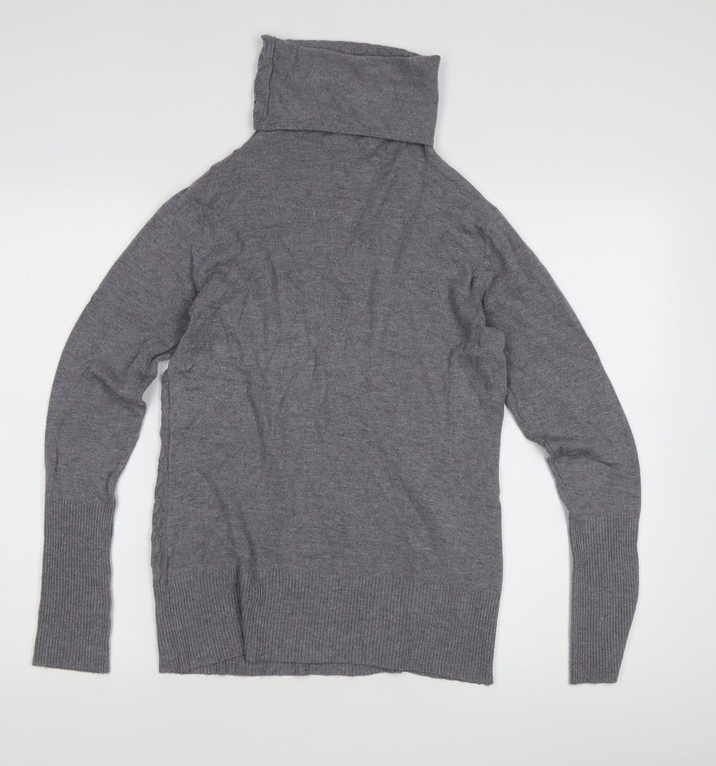 Passioni Women's Grey Roll Neck Pullover Jumper S