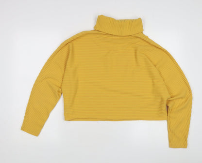 Womens UK Size L New Look Yellow Pullover Jumper
