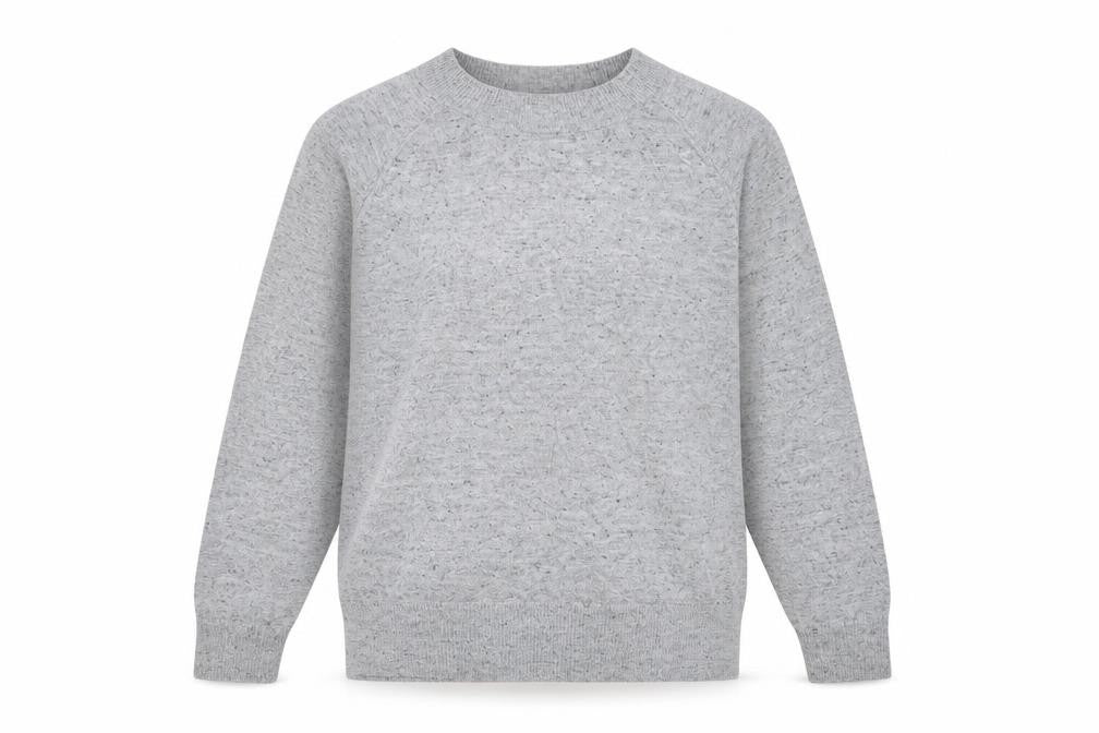 Front view of Basics Women's Grey Crew Neck jumper M