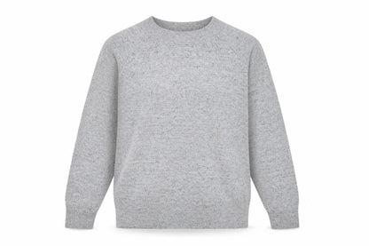 Front view of Basics Women's Grey Crew Neck jumper M