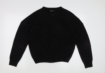 Boohoo Women's Black Full Zip Jumper, Size S