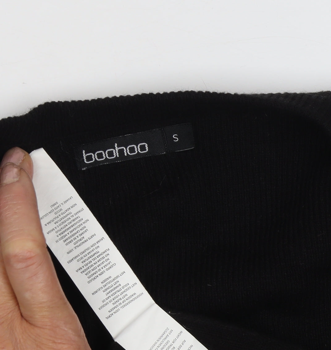 Boohoo Women's Black Full Zip Jumper, Size S