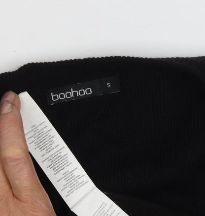 Boohoo Women's Black Full Zip Jumper, Size S
