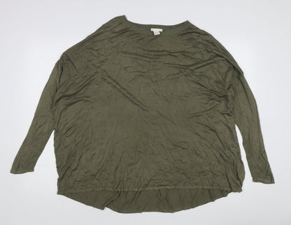 Womens UK Size 14 H&M Green Pullover Jumper