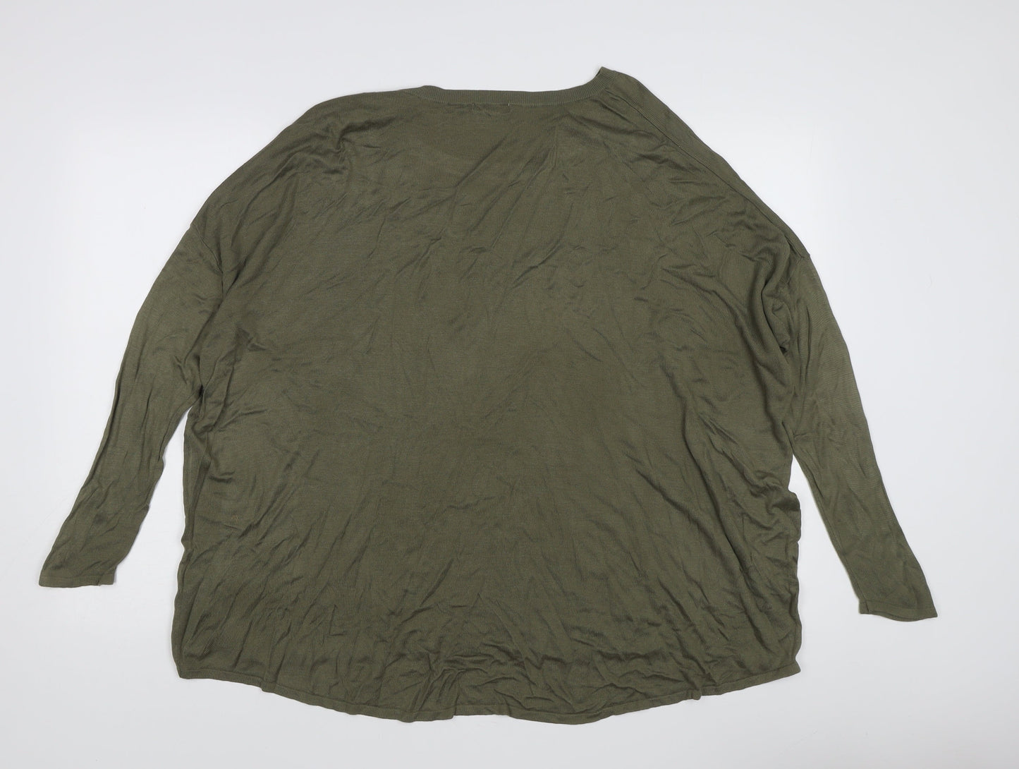 Womens UK Size 14 H&M Green Pullover Jumper