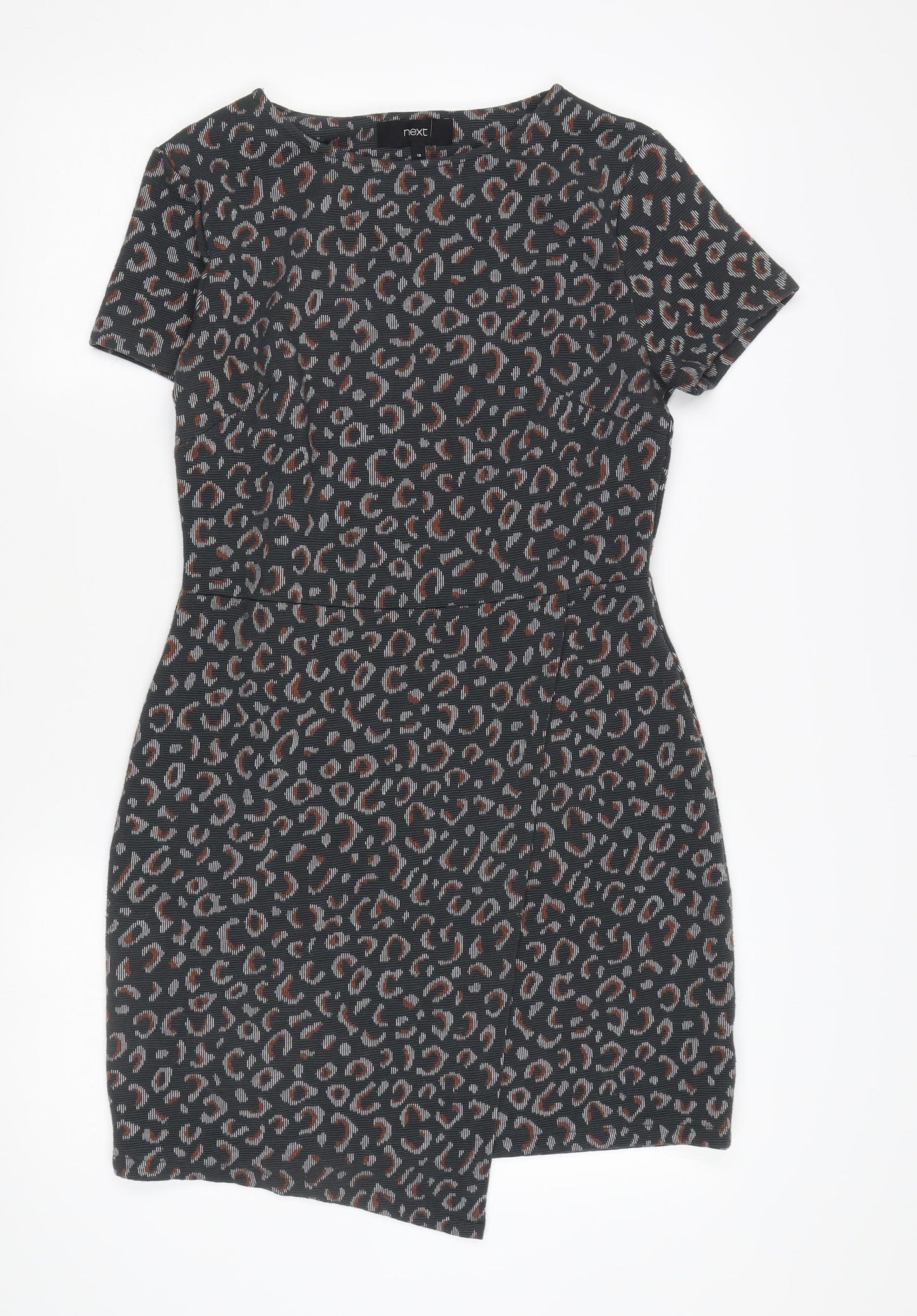 Next Women's Grey Animal Print Pencil Dress Size 10