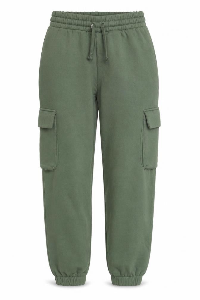Front view of Zara Women's Green Cargo Trousers S - Casual Comfort