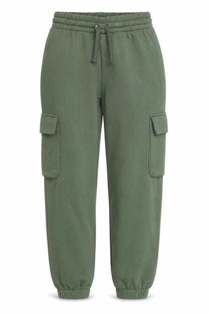 Front view of Zara Women's Green Cargo Trousers S - Casual Comfort