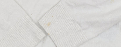 Womens UK Size M Marks and Spencer White Pullover Jumper