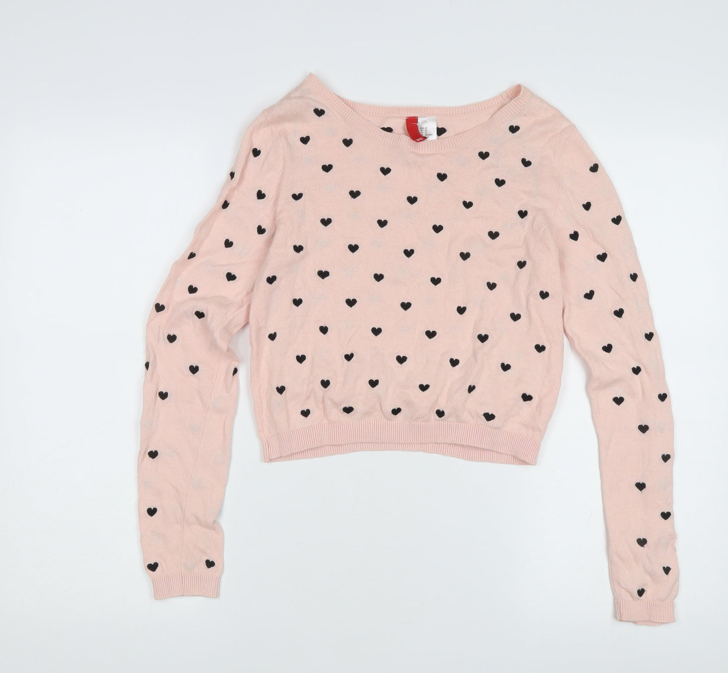 Womens UK Size XS H&M Pink Pullover Jumper