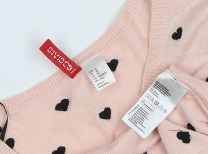 Womens UK Size XS H&M Pink Pullover Jumper