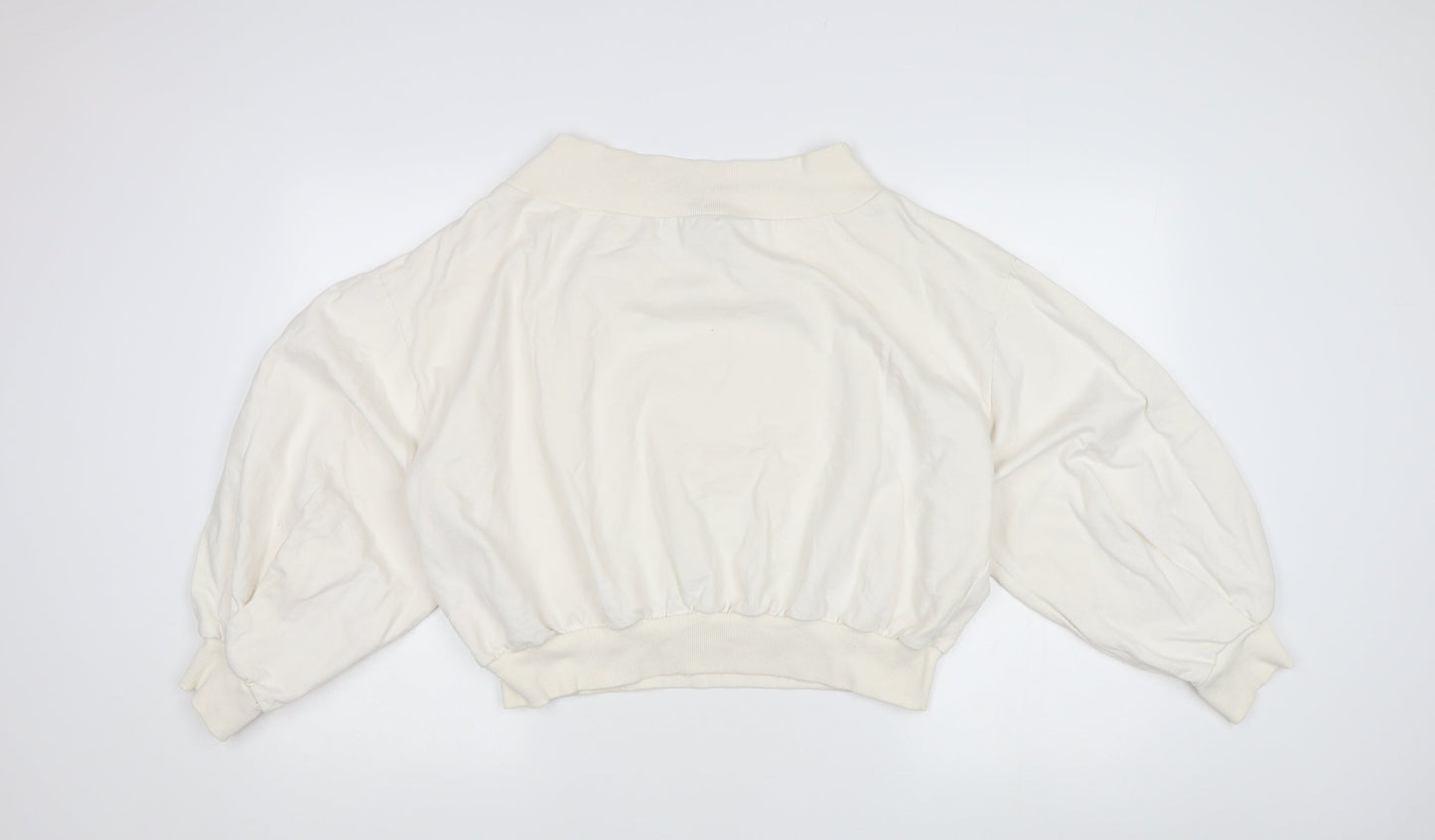 Boohoo Women's Ivory Pullover Sweatshirt Size 16