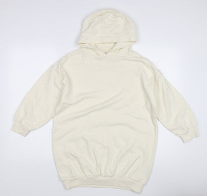 Next Girls Ivory Hoodie, Size 10 Years, Cotton Blend