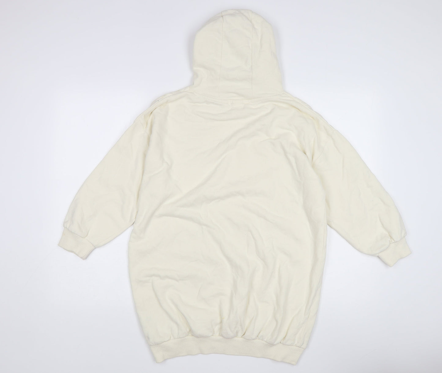 Next Girls Ivory Hoodie, Size 10 Years, Cotton Blend