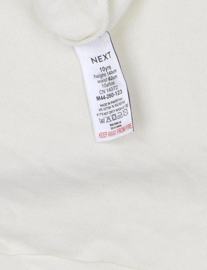 Next Girls Ivory Hoodie, Size 10 Years, Cotton Blend