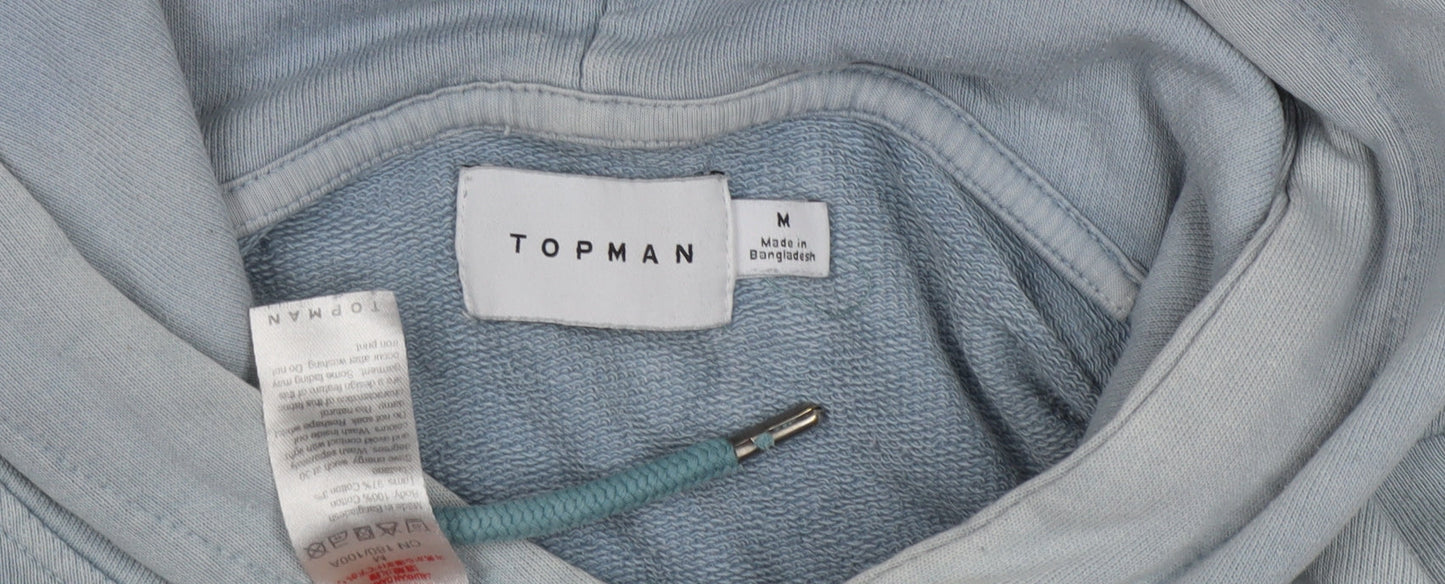 Topman Men's Blue Pullover Hoodie - Size M