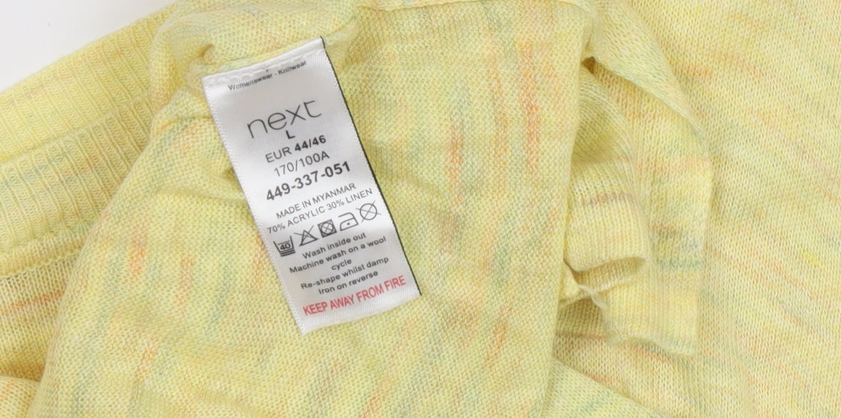 Womens UK Size L NEXT Yellow Pullover Jumper