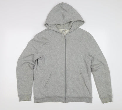 Topman Men’s Grey Full Zip Hoodie, Size S