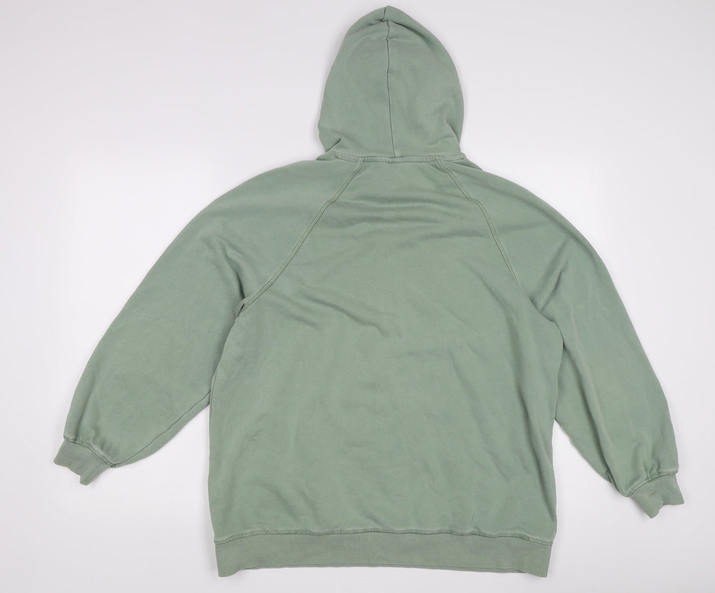 H&M Green Pullover Hoodie, M, Unisex, Hooded, Pockets