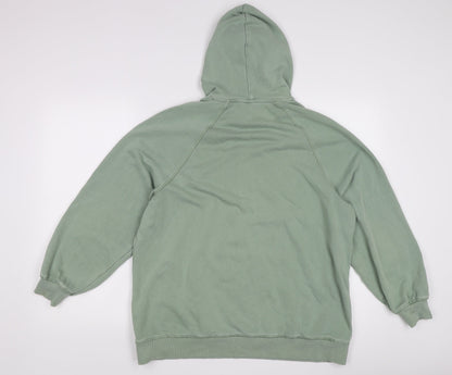 H&M Green Pullover Hoodie, M, Unisex, Hooded, Pockets
