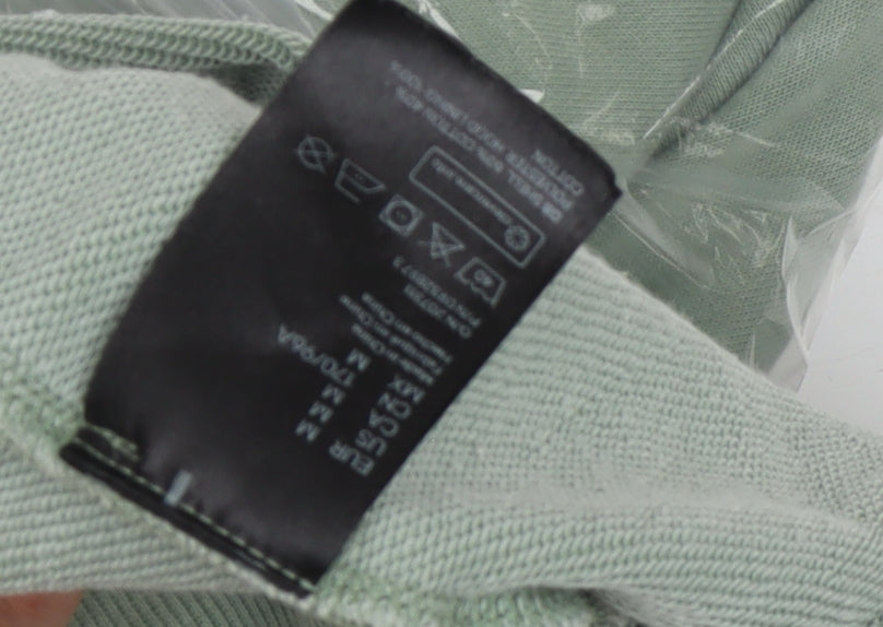 H&M Green Pullover Hoodie, M, Unisex, Hooded, Pockets