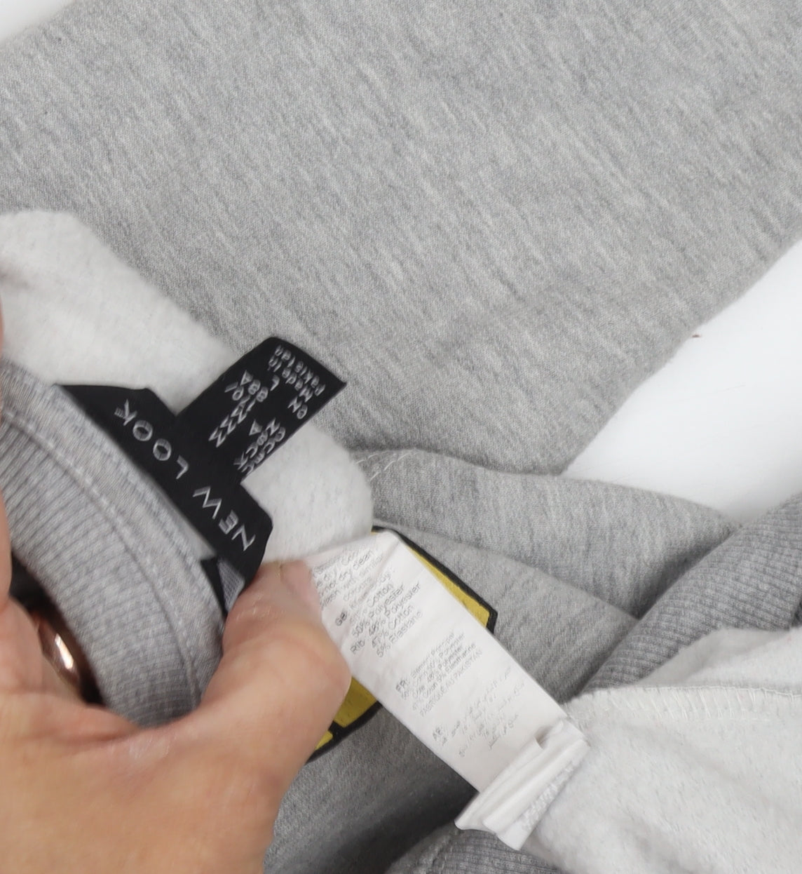 New Look Women's Grey Pullover Sweatshirt M