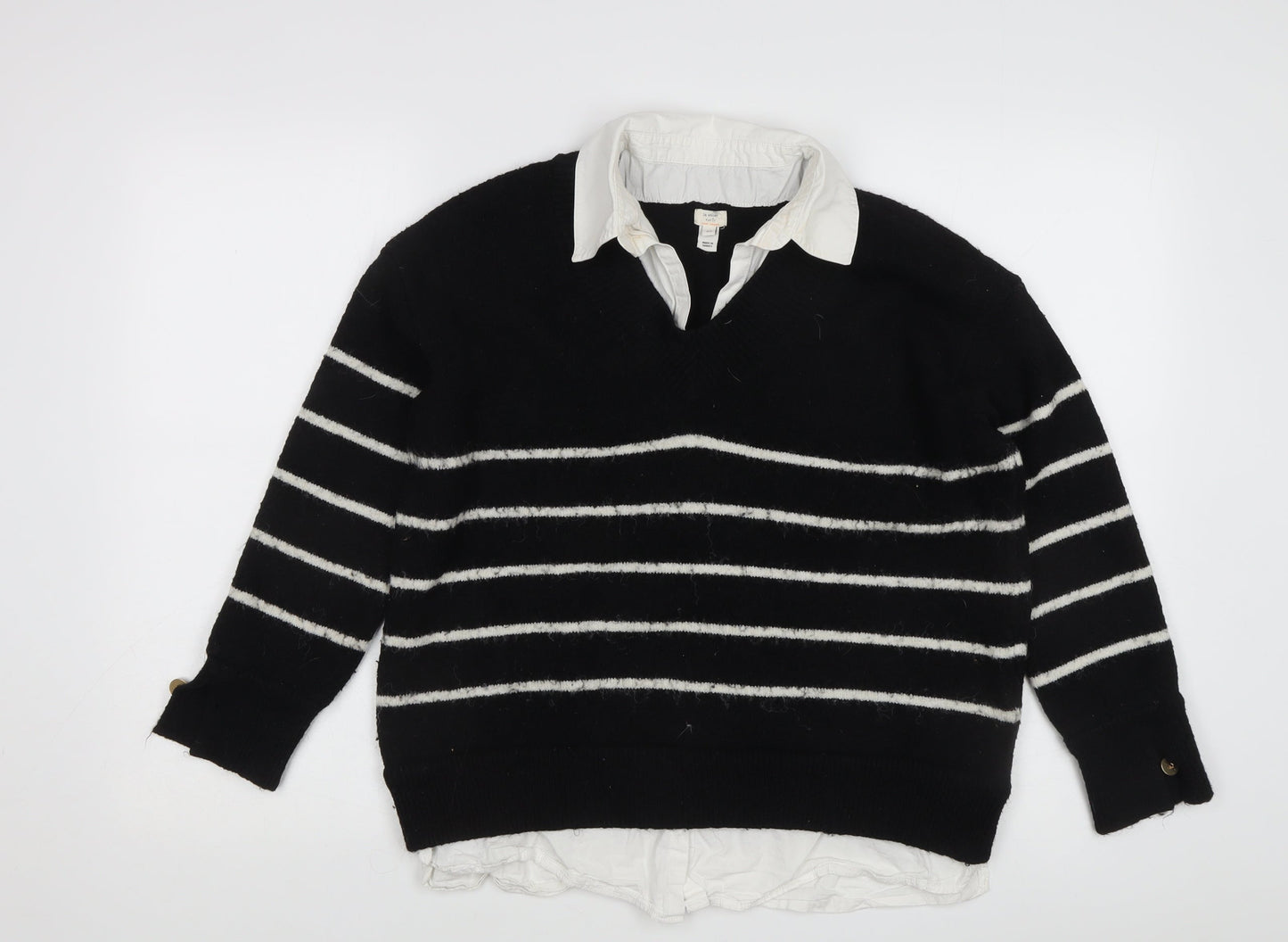Womens UK Size XS River Island Black Pullover Jumper