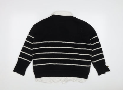 Womens UK Size XS River Island Black Pullover Jumper