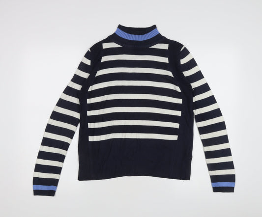 Marks & Spencer Women's Blue Striped Pullover Jumper Size 10