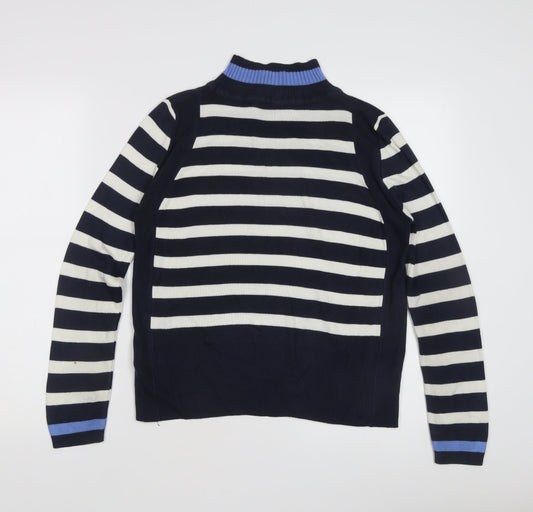 Marks & Spencer Women's Blue Striped Pullover Jumper Size 10