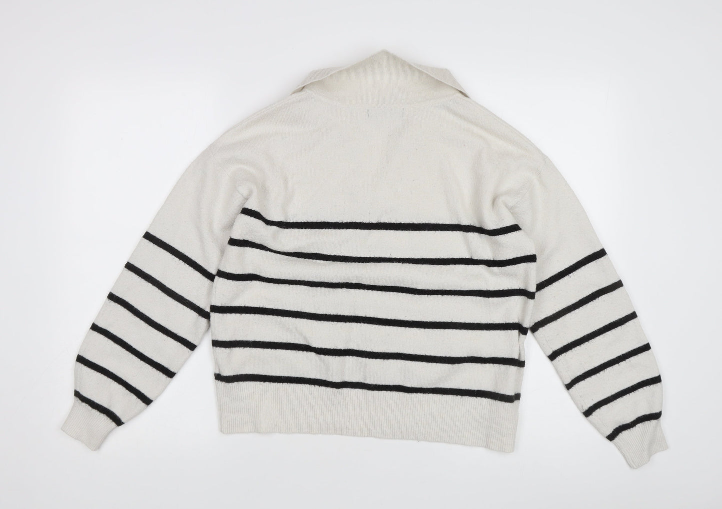 Womens UK Size S Marks and Spencer White Pullover Jumper