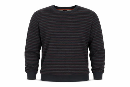 Alphar One Men's Black XL Striped Pullover Sweatshirt