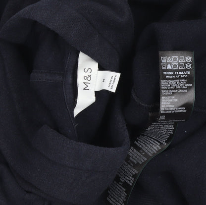 Mens UK Size M Marks and Spencer Black Pullover Hoodie