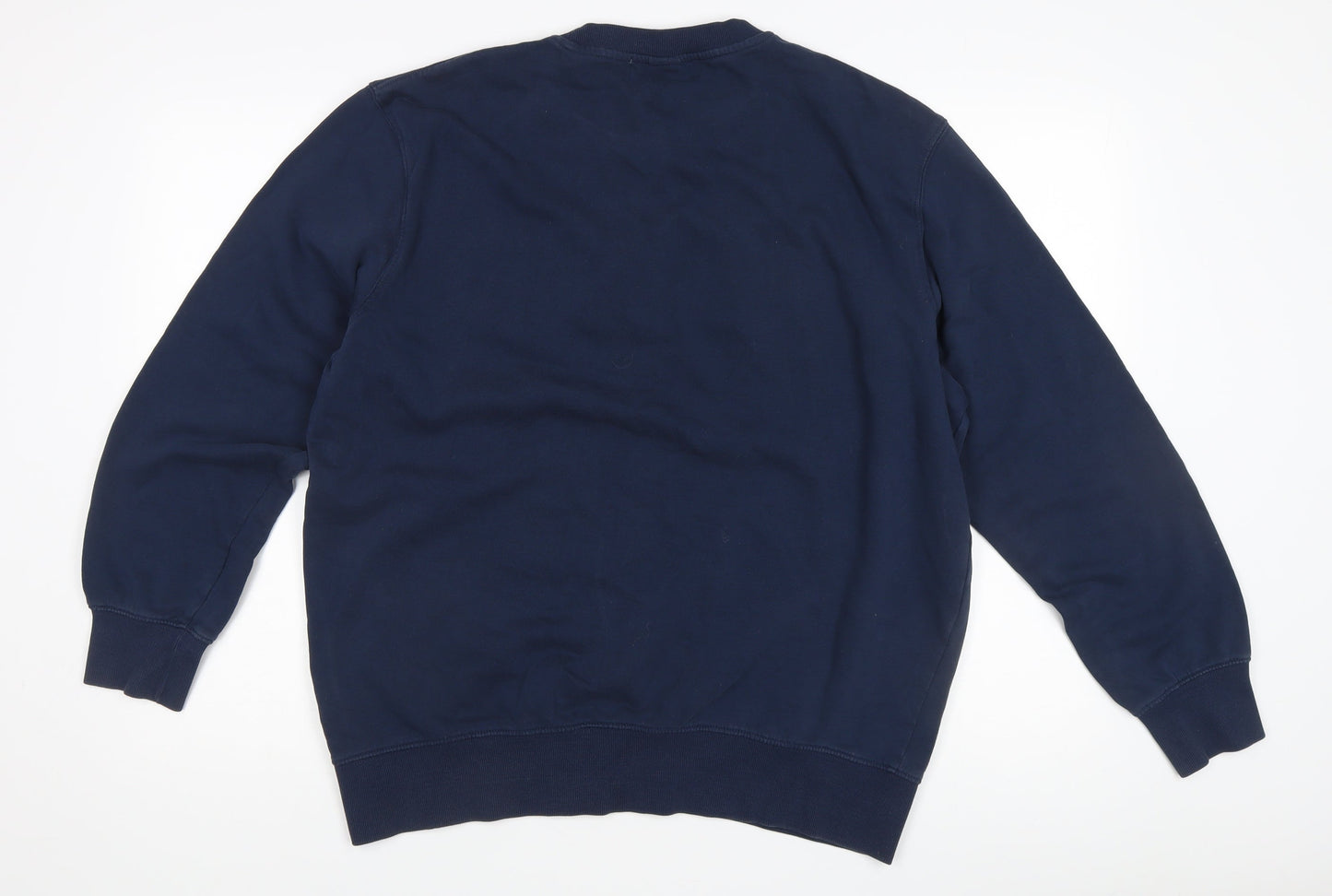 H&M Blue Pullover Logo Sweatshirt, Unisex Adult L